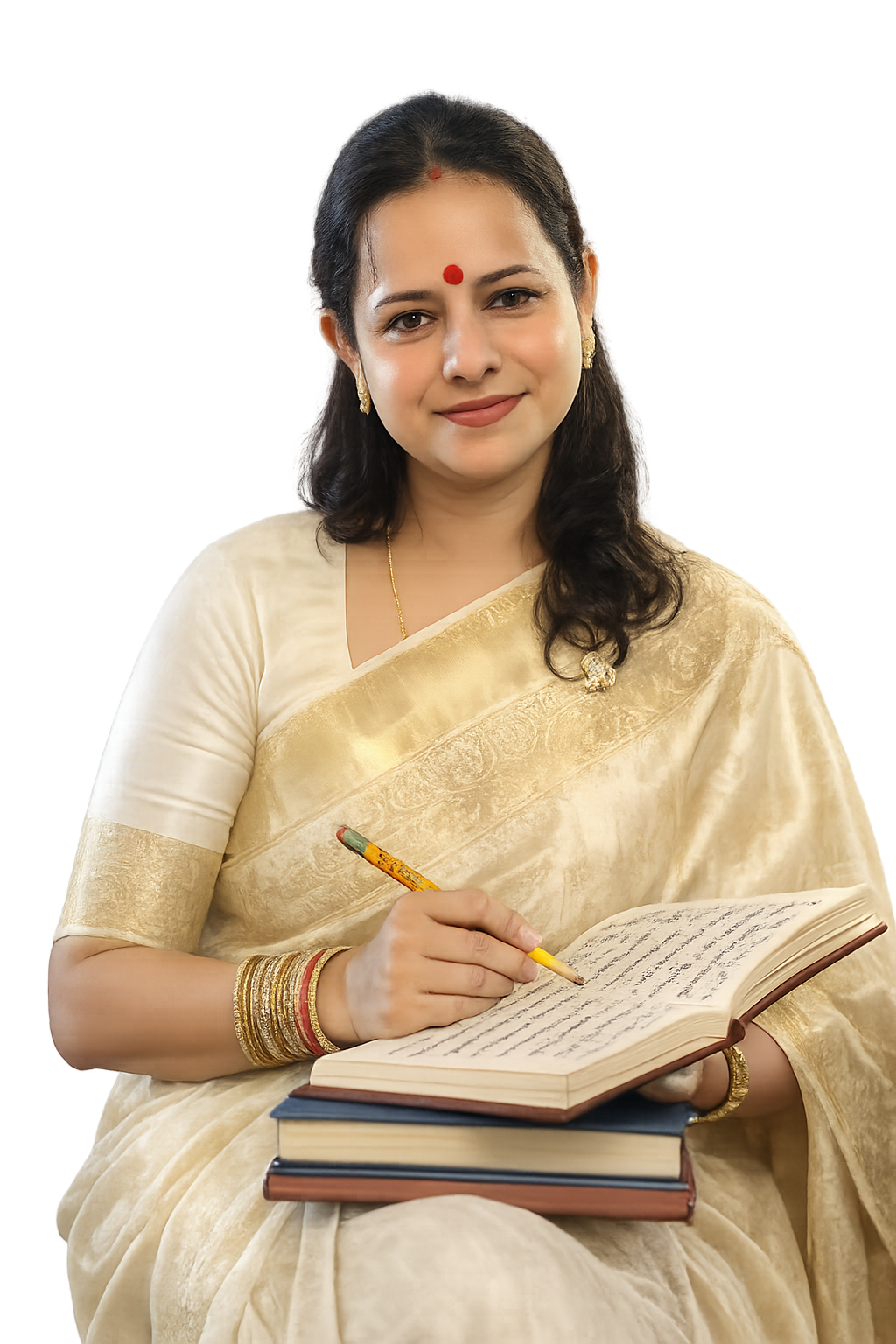 Vidarshana — Sanskrit teacher in Patna, in traditional saree